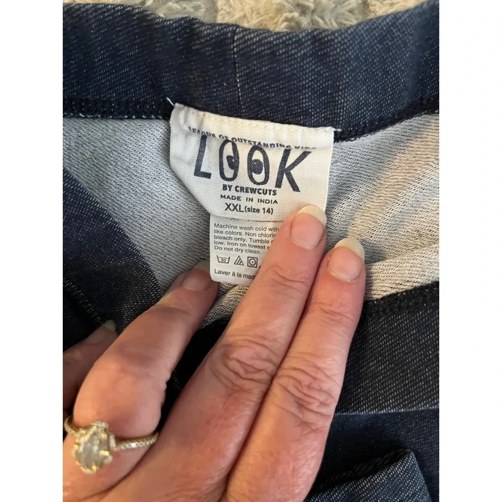 J.Crew Crewcuts Girls Denim Leggings Jeggings Dark Wash XXL Size 14